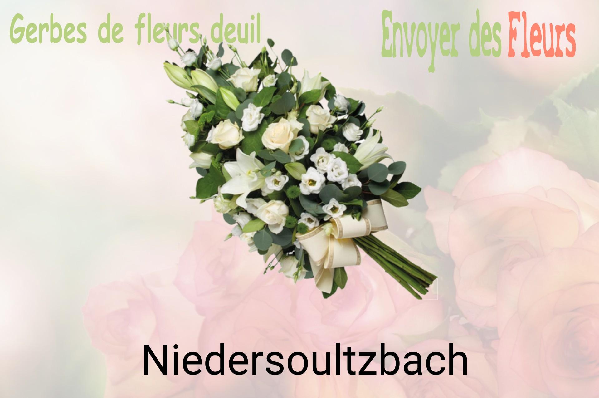 Gerbe de fleurs de deuil livrée à Niedersoultzbach